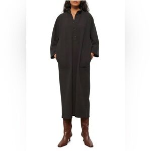 MARA HOFFMAN • Sadia waffleknit long black dress - Medium